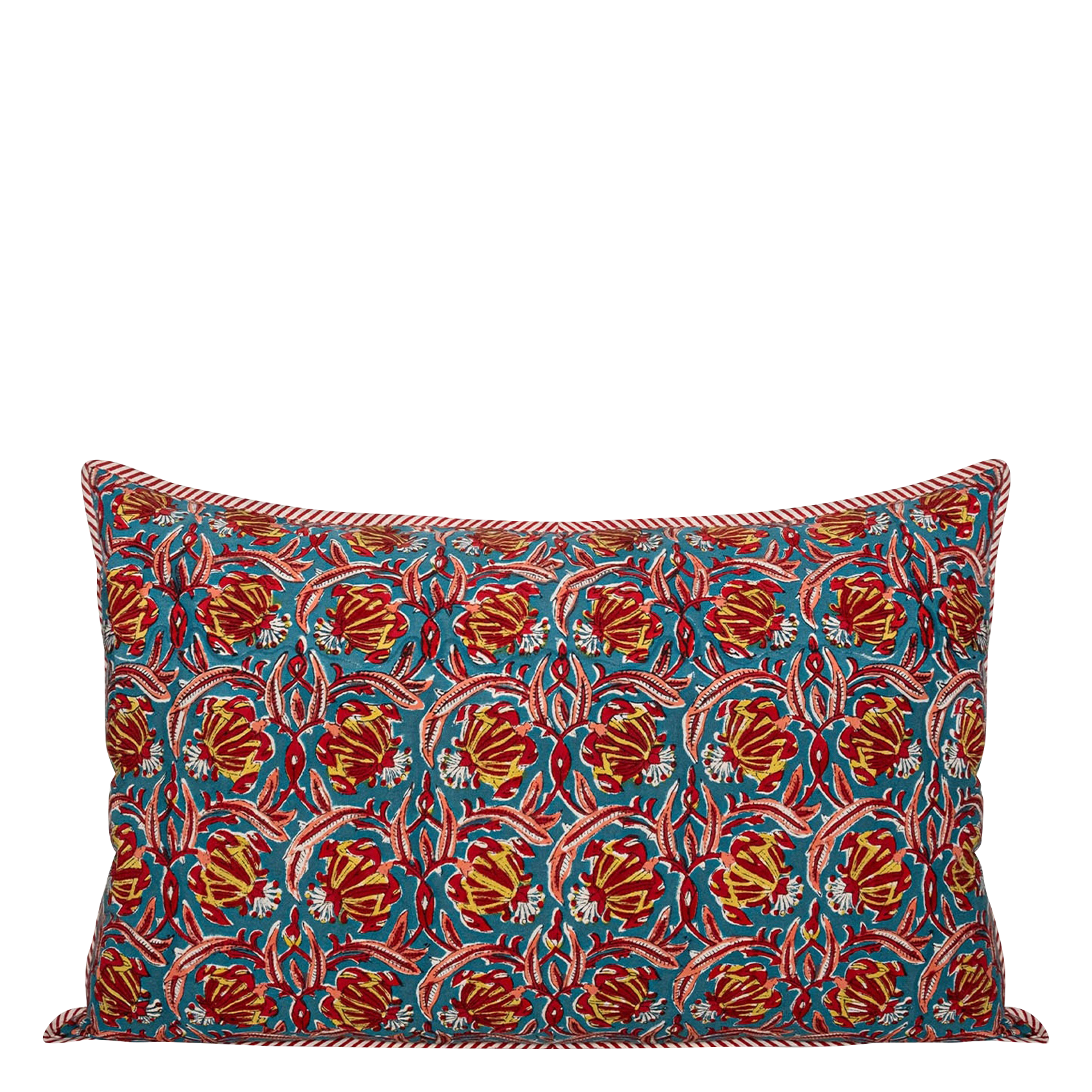 Housse de coussin imprimée en coton | Vert