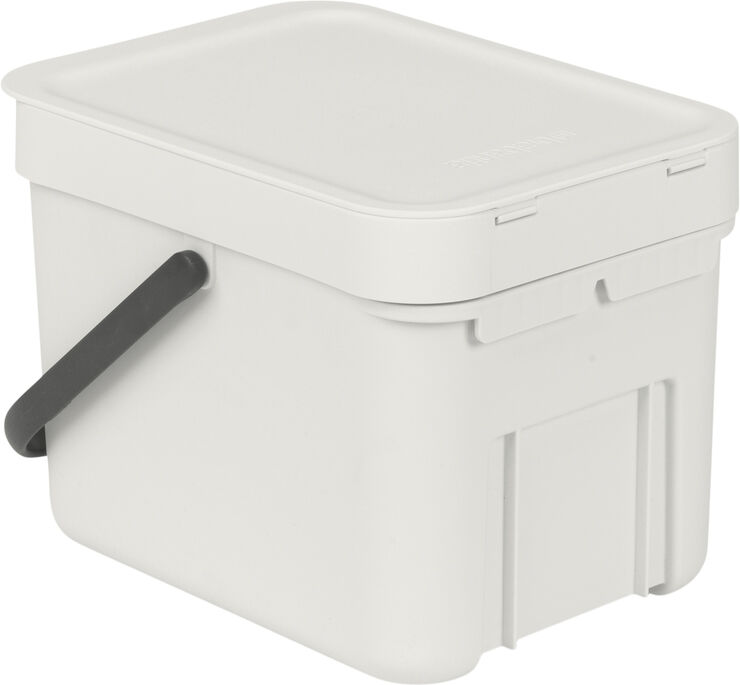 Brabantia Affaldsspand m/låg sort. kon. 6 ltr Light grey
