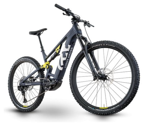 VTT Electrique Tout-Suspendu Husqvarna Light Cross LC3 Sram SX Eagle 12V 630 Wh 29''/27.5'' Bleu Foncé