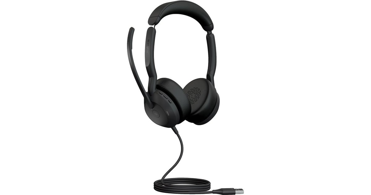 JabraJBR Evolve2 50 USB-A MS Stereo on-ear headset  (Zwart)