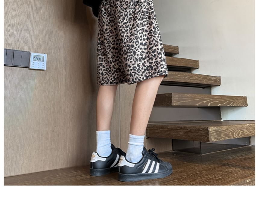 AXEN - Shorts met luipaardprint en trekkoord in de taille