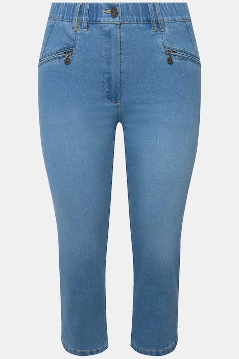 7/8-Jeans Mony, Elastikbund, Reißverschlusstaschen