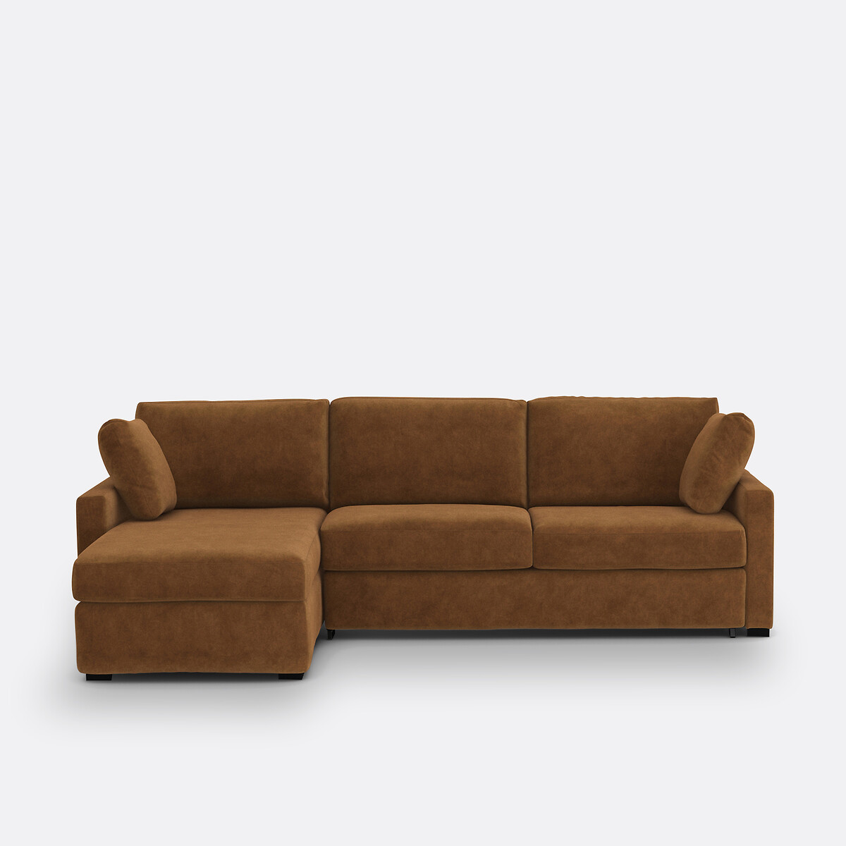 LA REDOUTE INTERIEURS<br>Sofá-cama de canto veludo, espuma, Timor