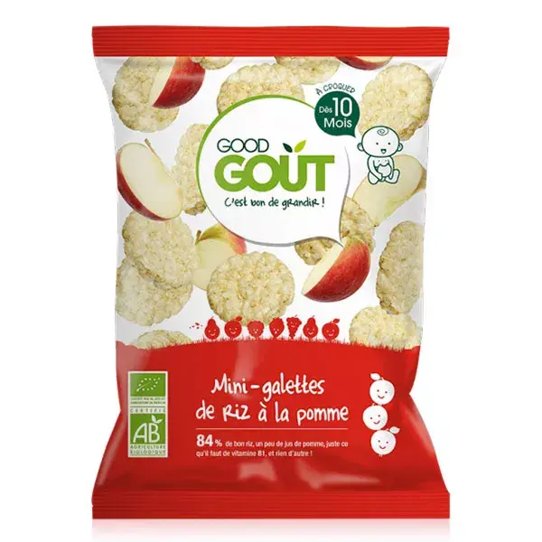 Biscoitos de Arroz com Maçã Good Goût Mini Orgânicos +10m 40g