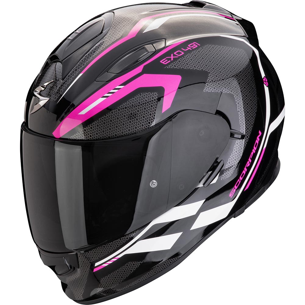 Scorpion - Casque Exo-491 Kripta Noir / Rose / Blanc