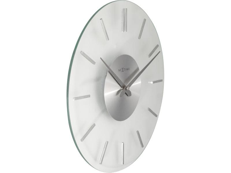 NeXtime Wanduhr Stripe 2631 Ø 26 cm Transparent Analoge Wanduhr