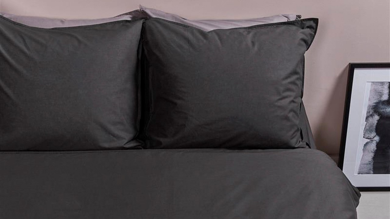 Dekbedovertrek Cotton Uni anthracite