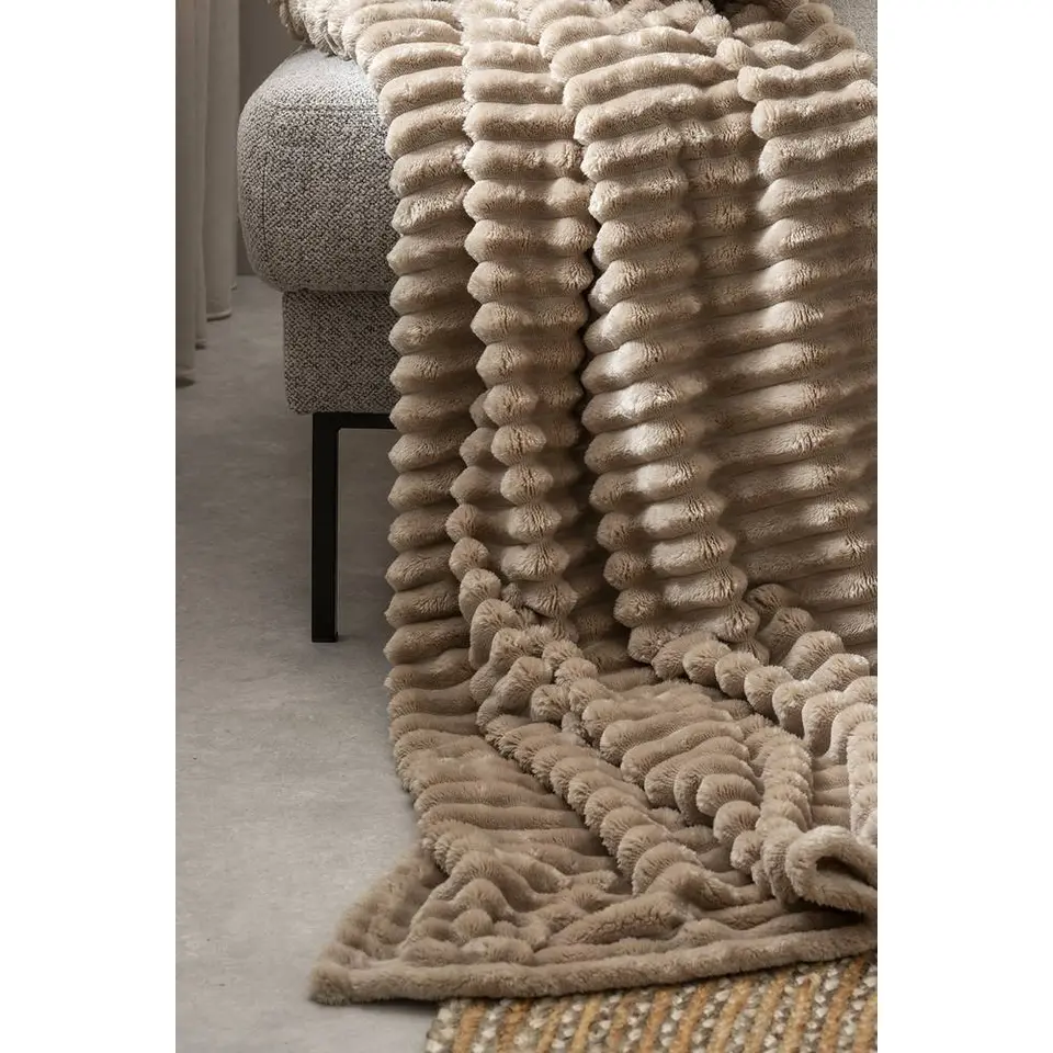 Plaid Zaira - zand - 130x170 cm