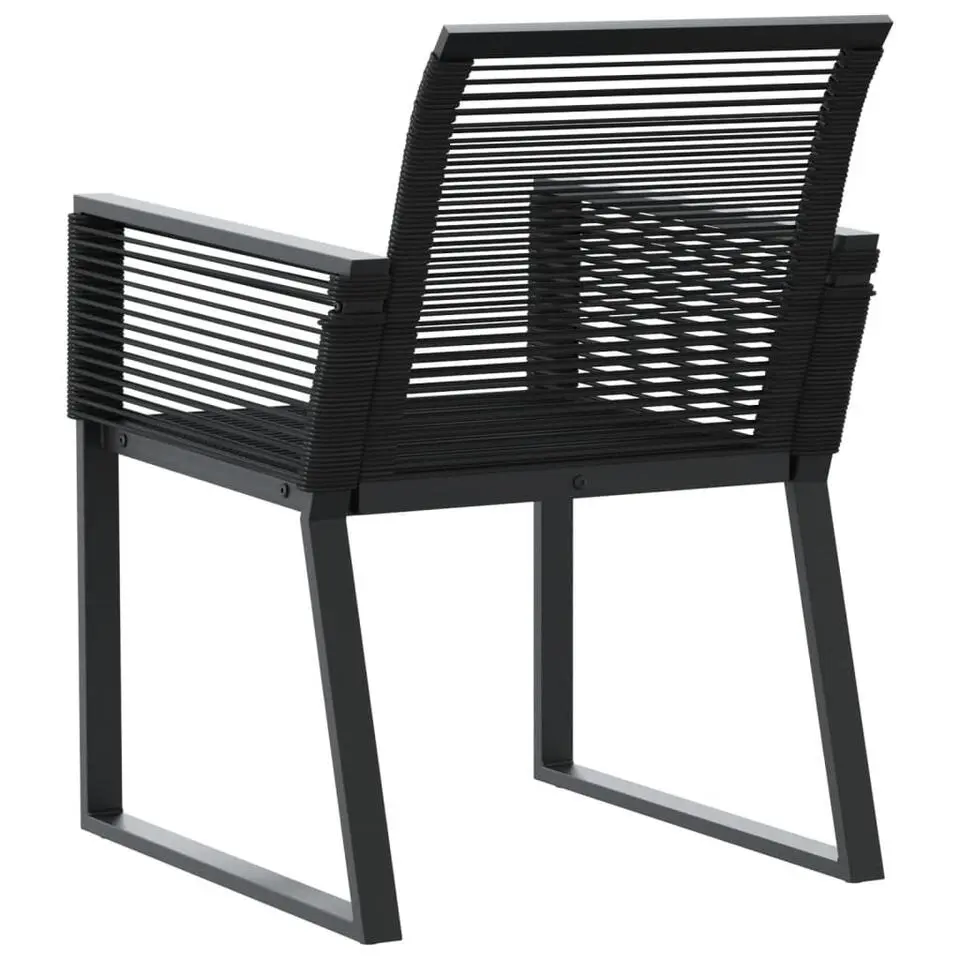 vidaXL - Tuinstoelen - Zwart - Poly rattan - 4 stuks - 53x59x79 cm