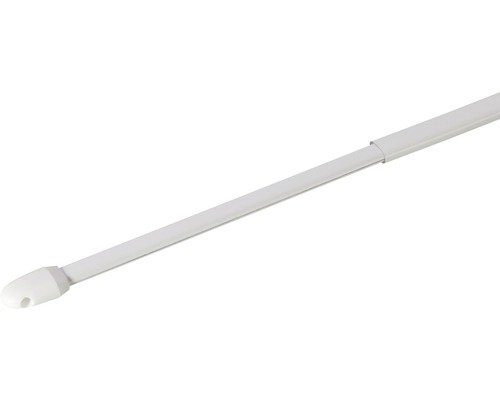 Uitschuifbare gordijnroede, eenvoudig wit, 30-50 cm, Ø 10 mm, 2 stuks.