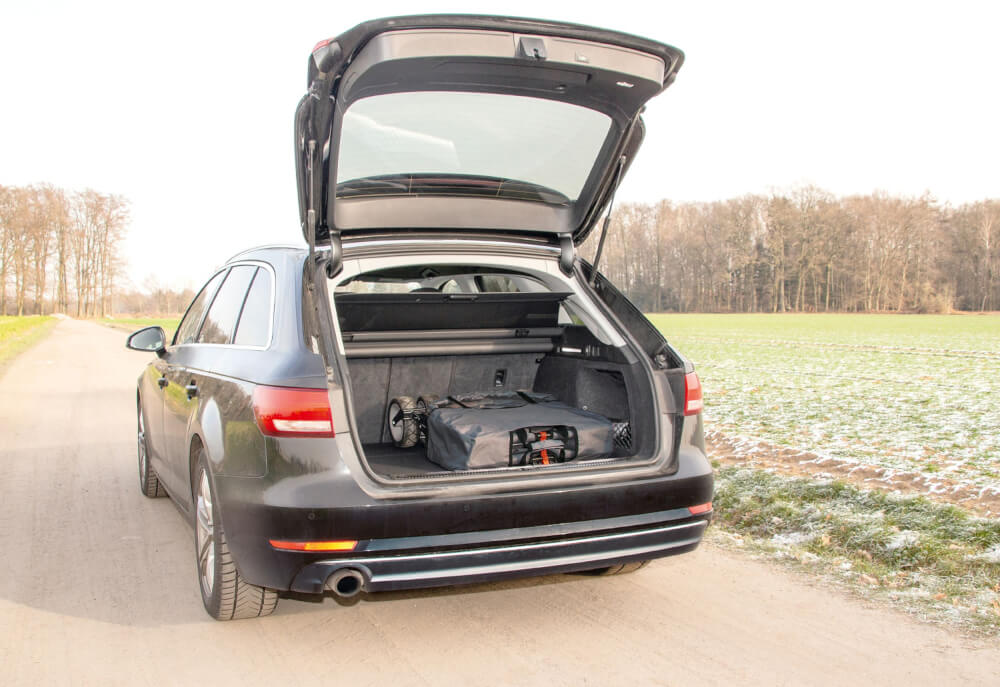 Klappbollerwagen Paxi dlx Comfort mit Bremse, schwarz