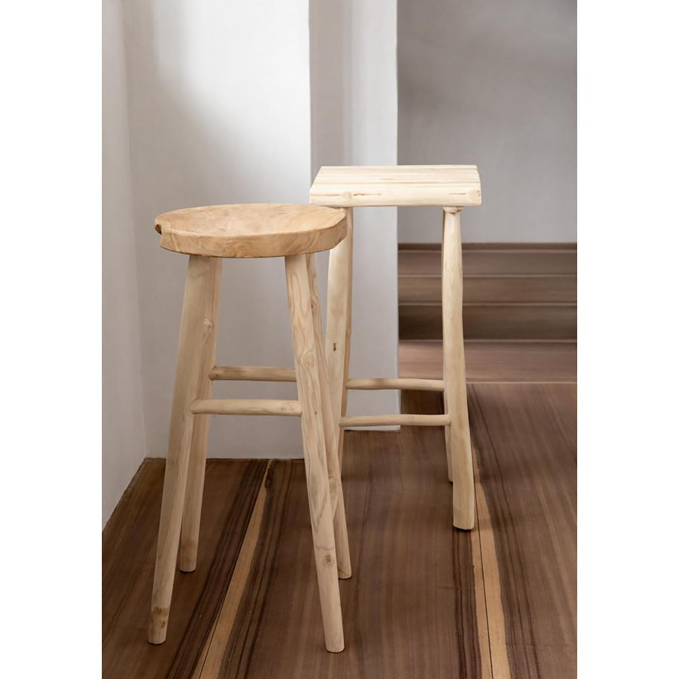 Bazar Bizar Tabouret de bar Island beige - D.35xH.75 cm