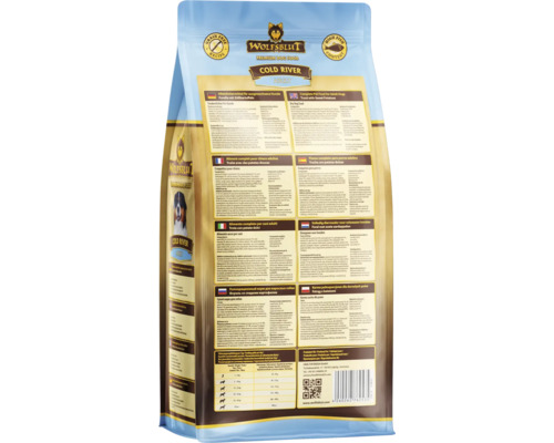WOLFSBLUT Cold River Adult droogvoer voor honden, forel en zalm met zoete aardappelen en waardevolle superfoods, graanvrij, glutenvrij, 2 kg