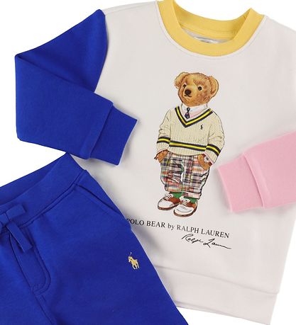 Polo Ralph Lauren Sweatshirt/Sweatshorts - Uhr Hill - Weiß/Blau