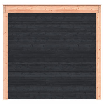 Tuinhuis Douglas Zwart Zweeds Rabat 595x255cm