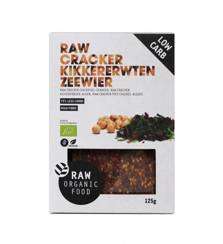 Raw Organic Food Cracker kikkererwten/zeewier raw (bio)