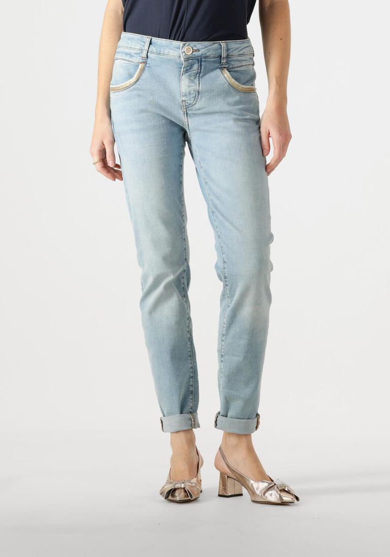 lichtblauwe mos mosh slim fit jeans mmnaomi light perla jeans