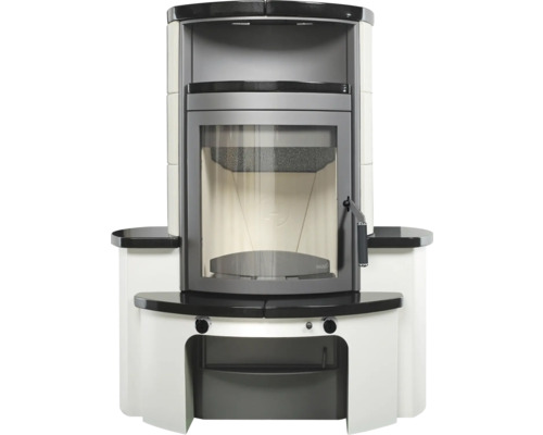 Hark Avenso GT ECOplus keramische haardset, zwart-wit, 6 kW