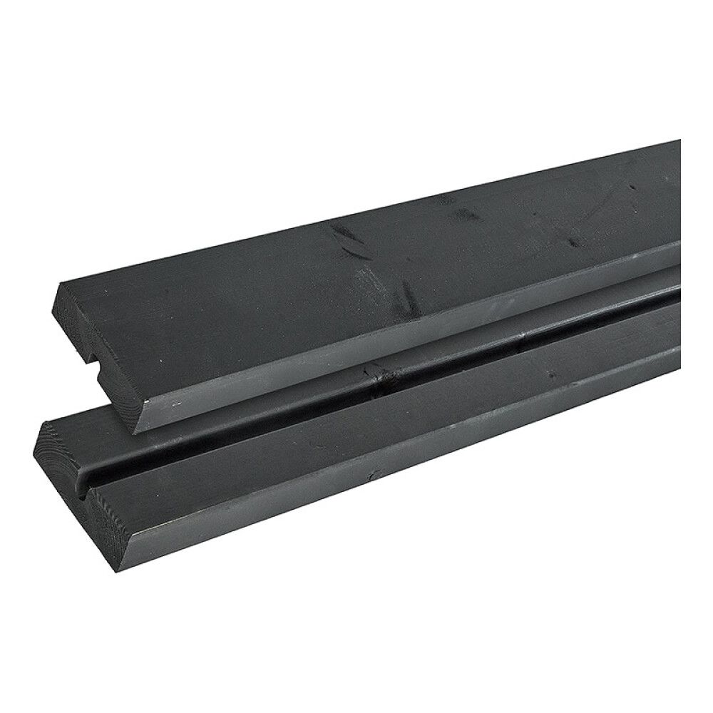 RYGGSTØTTE PLUS MED 2 PLANKER 166CM SVART