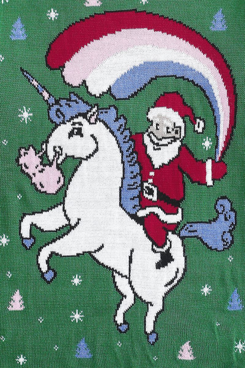 Unicorn and Santa | Pull Moche De Noël Sweat-Shirt