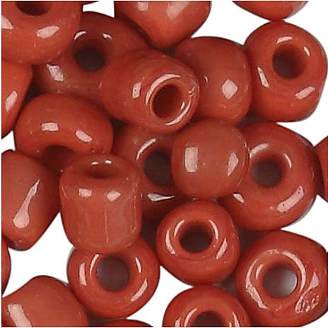 Rocaiperler mørkrød 25g hulstr 0,6-1,0mm