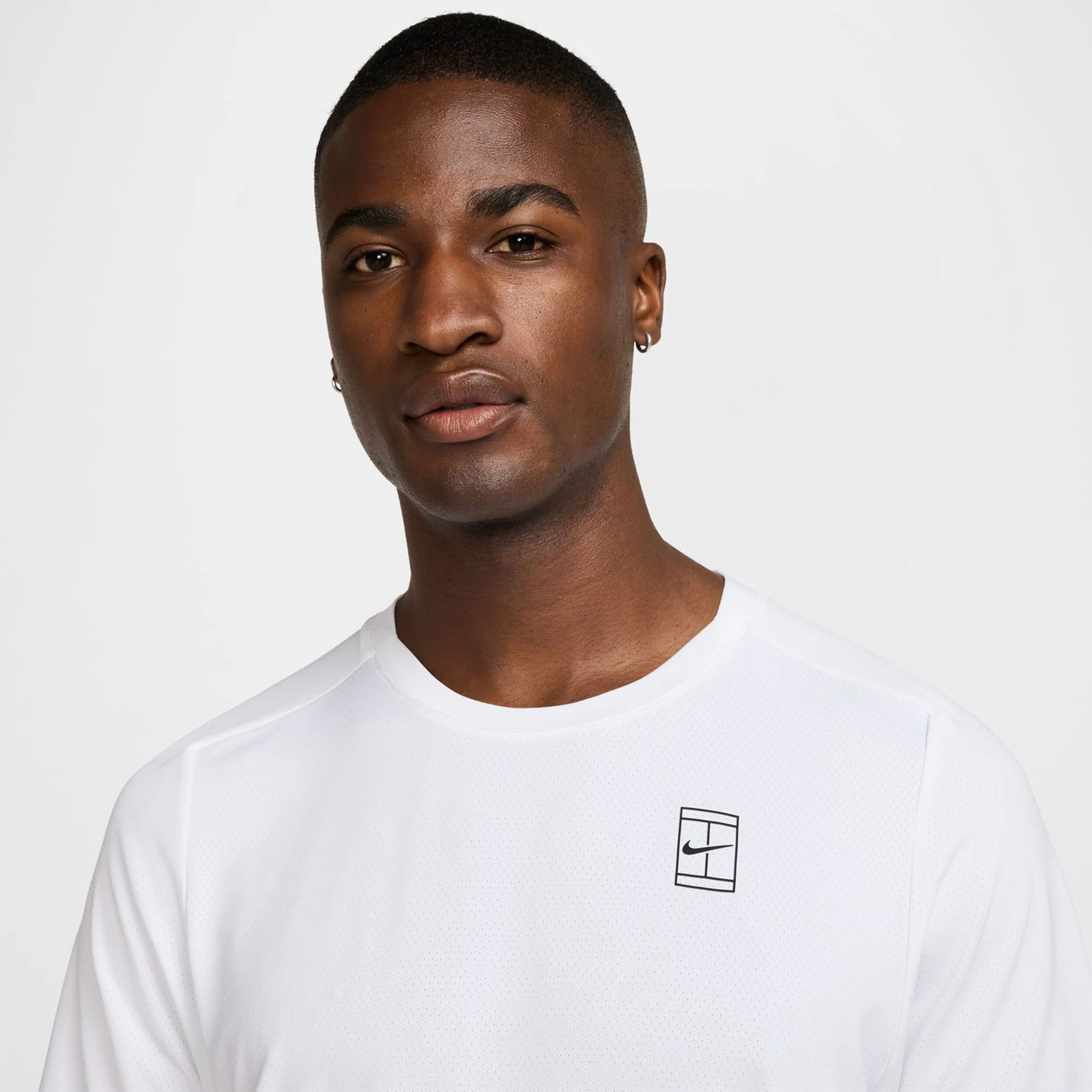 Nike Court Dri-Fit Advantage T-shirt Hommes - Blanc , Noir