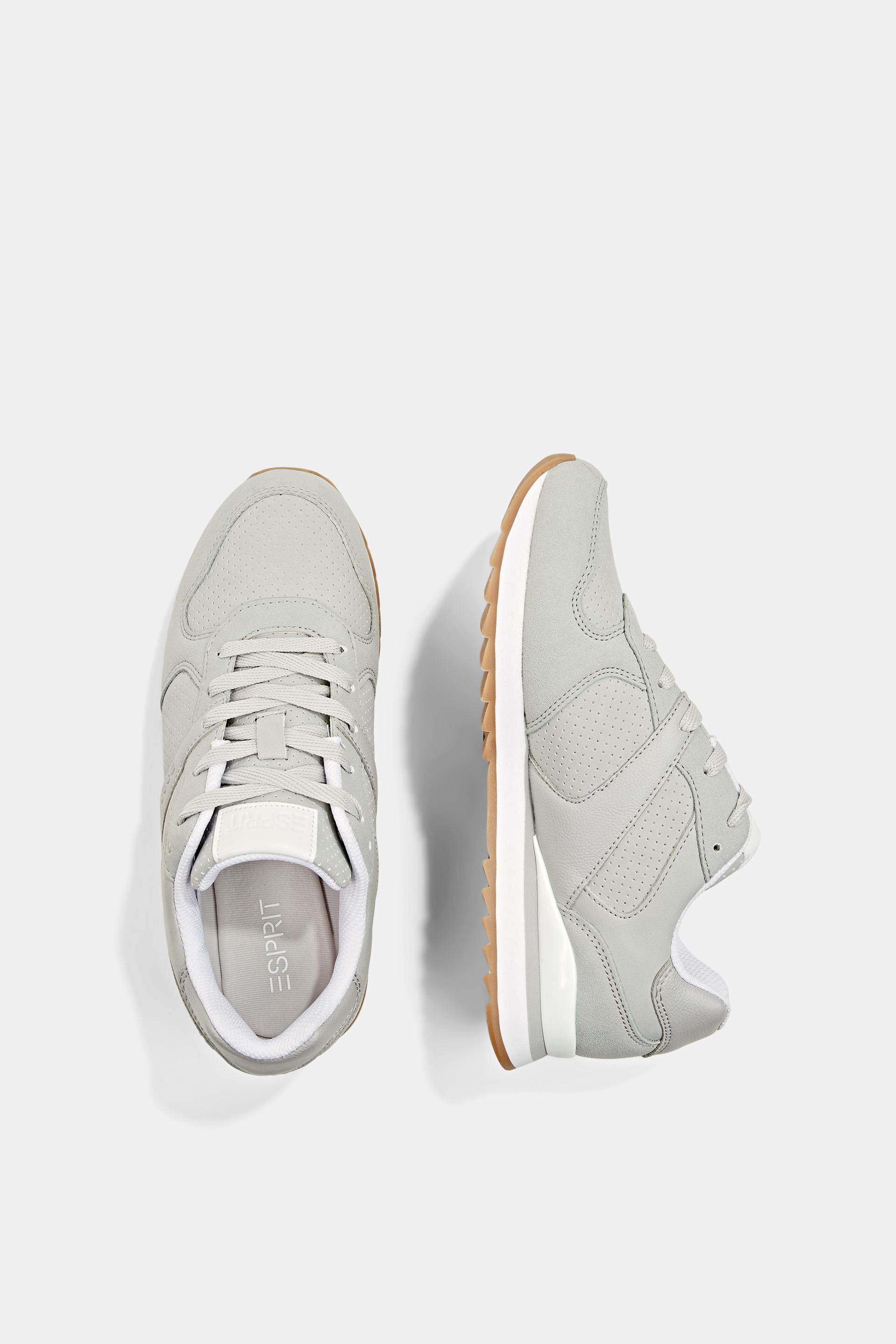 Sneakers en mélange de matières façon similicuir