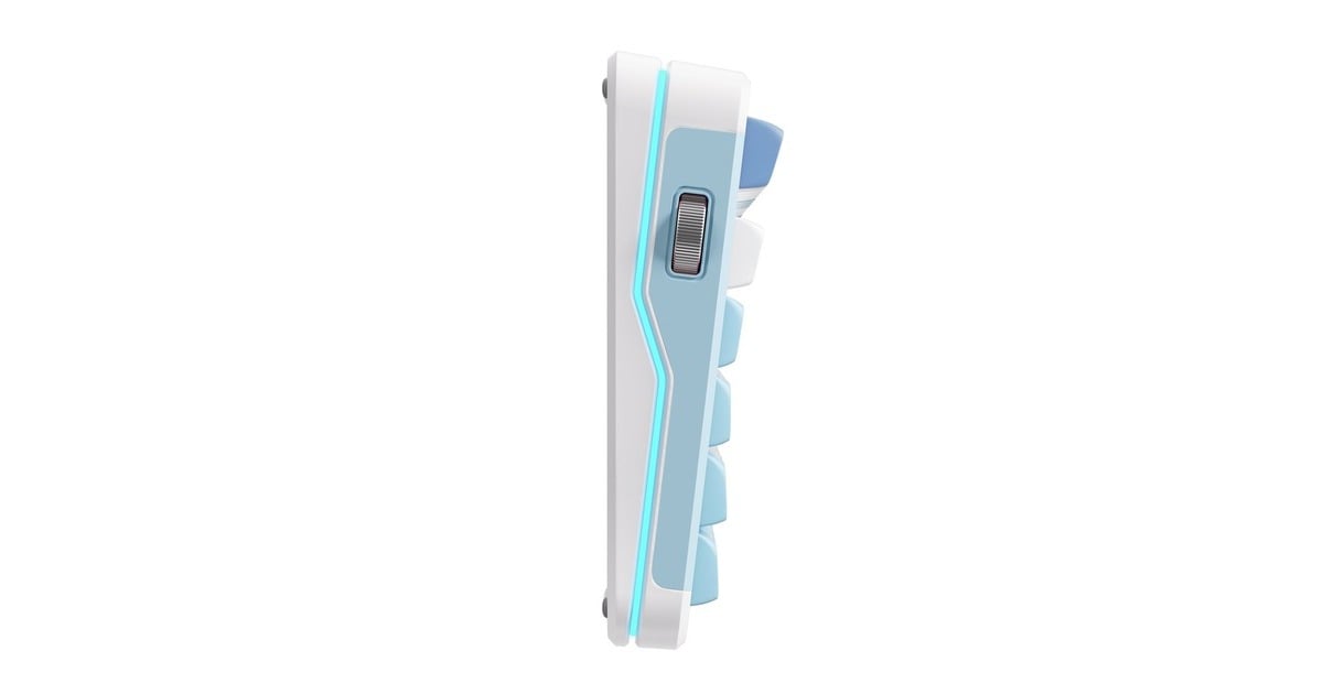 MCHOSEX75 V2 Blue Whale Sea Custom Mechanical, toetsenbord  (Wit/lichtblauw, US lay-out, SWK Whale Sea, 75%, RGB, Hot swap, Double-Shot PBT, draadloos / Bluetooth / USB-C)