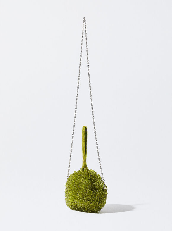 Bolso De Fiesta Con Abalorios - Verde