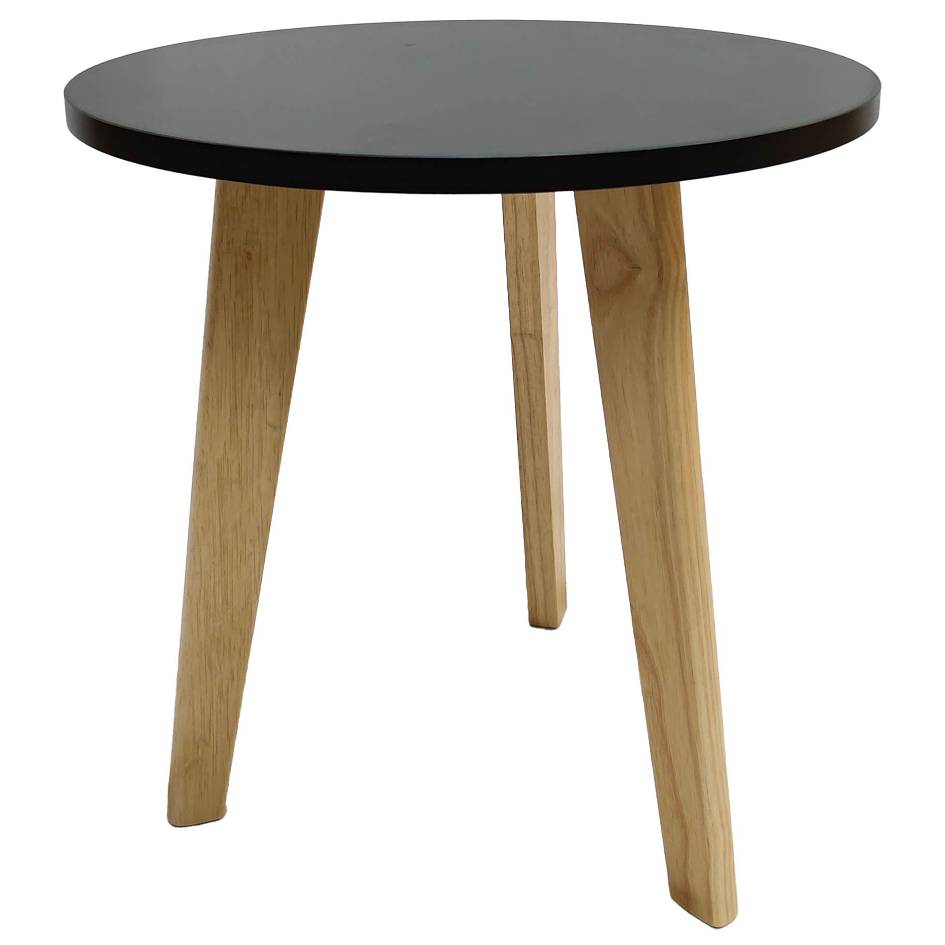 Beistelltisch - schwarz-holzfarben - Ø46 cm
