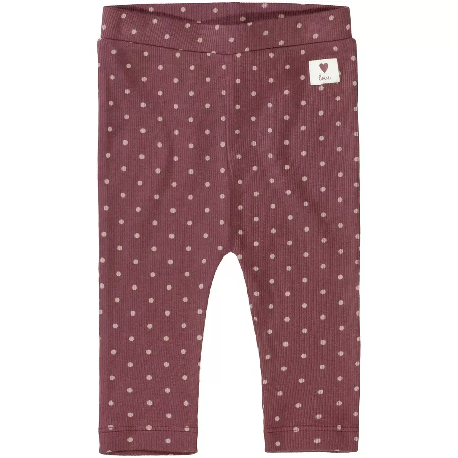Staccato Leggings plum gemustert