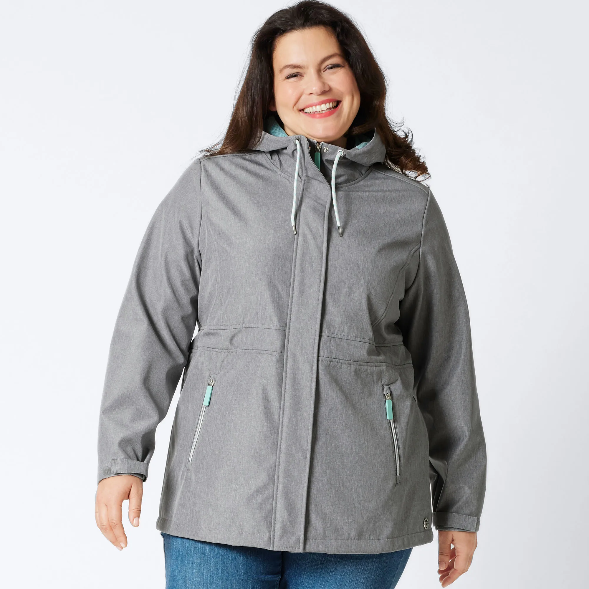 Damen-Jacke mit Kapuze, große Größen