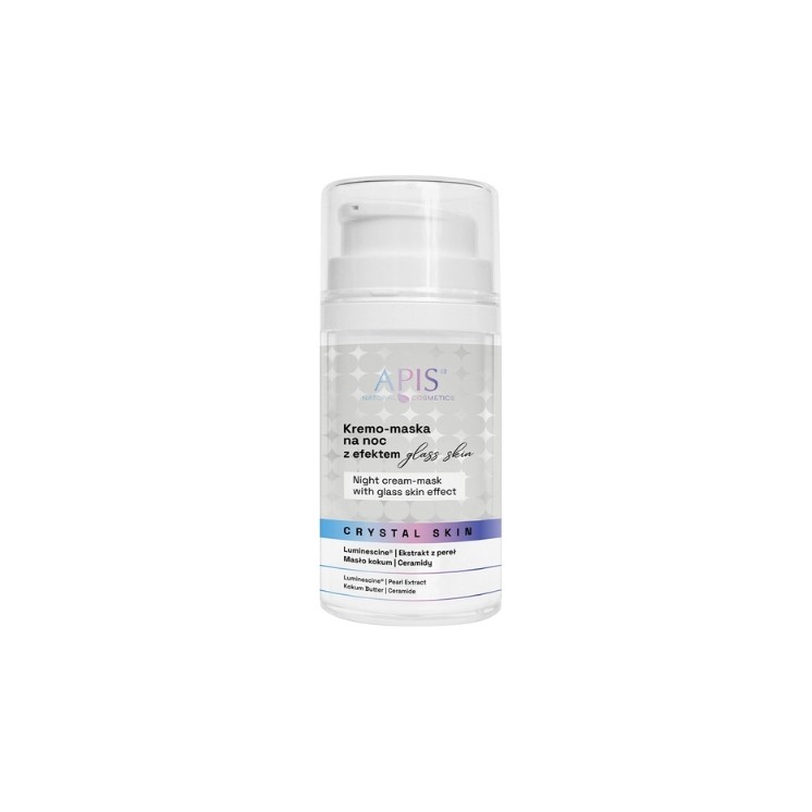 Apis Crystal Skin Kremo-maska do twarzy na noc z efektem Glass Skin 50 ml