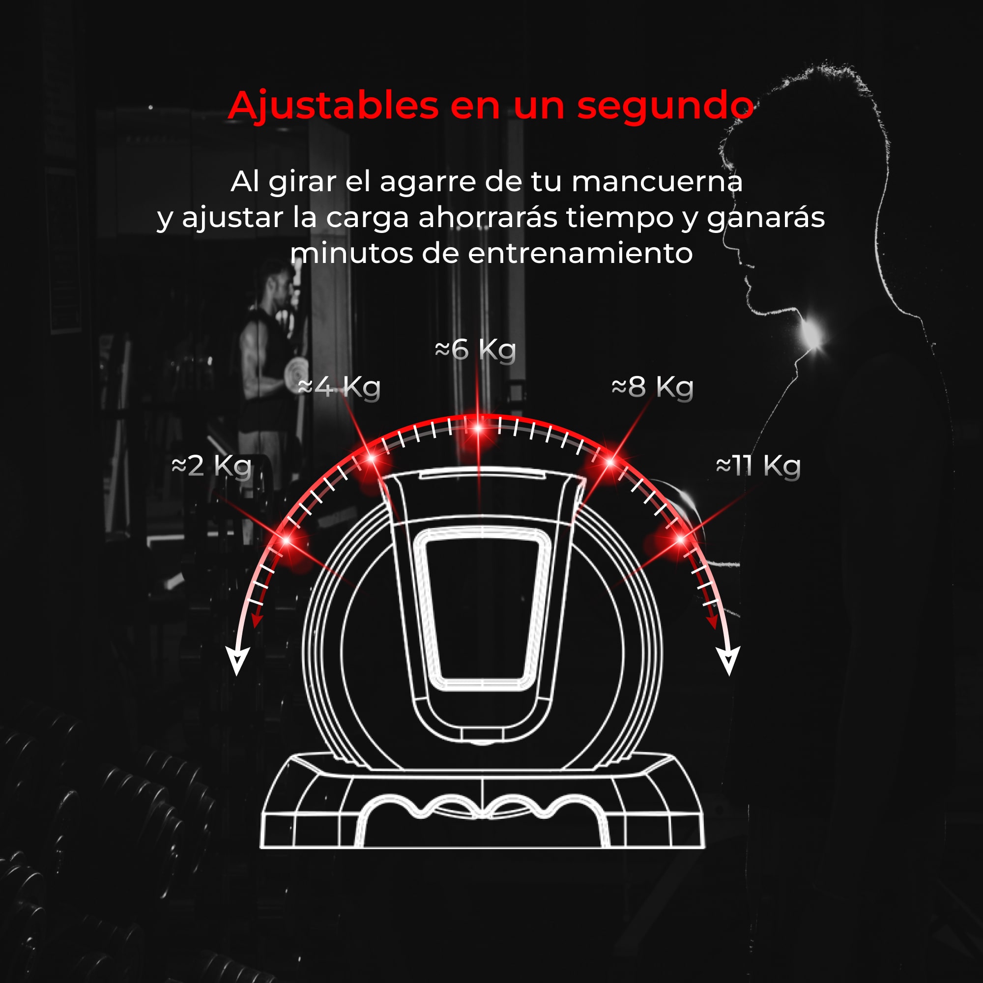 Halter ajustável Ksix de 11 kg