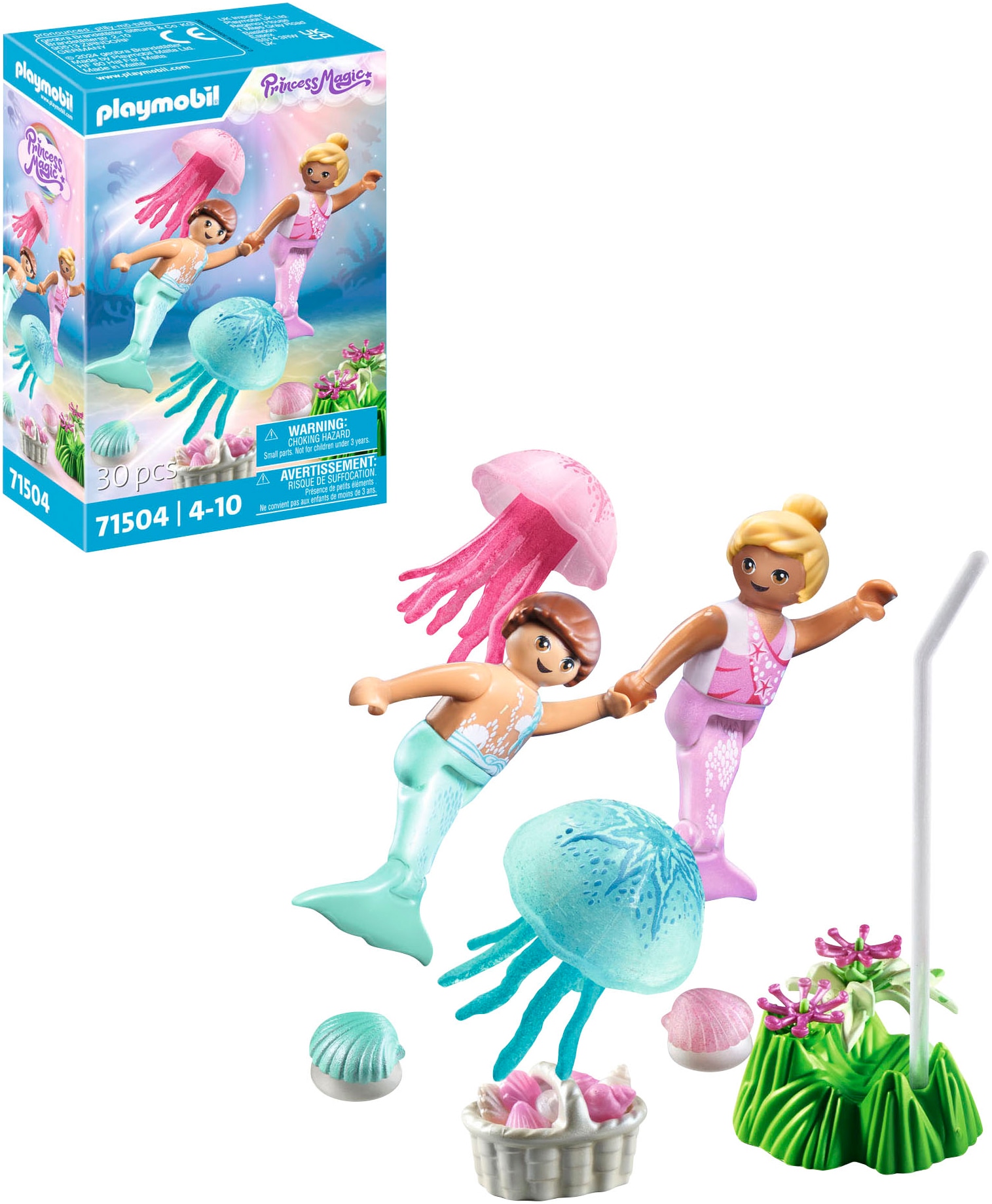 Playmobil® Konstruktions-Spielset »Meerkinder mit Quallen (71504), Princess Magic« Made in Europe