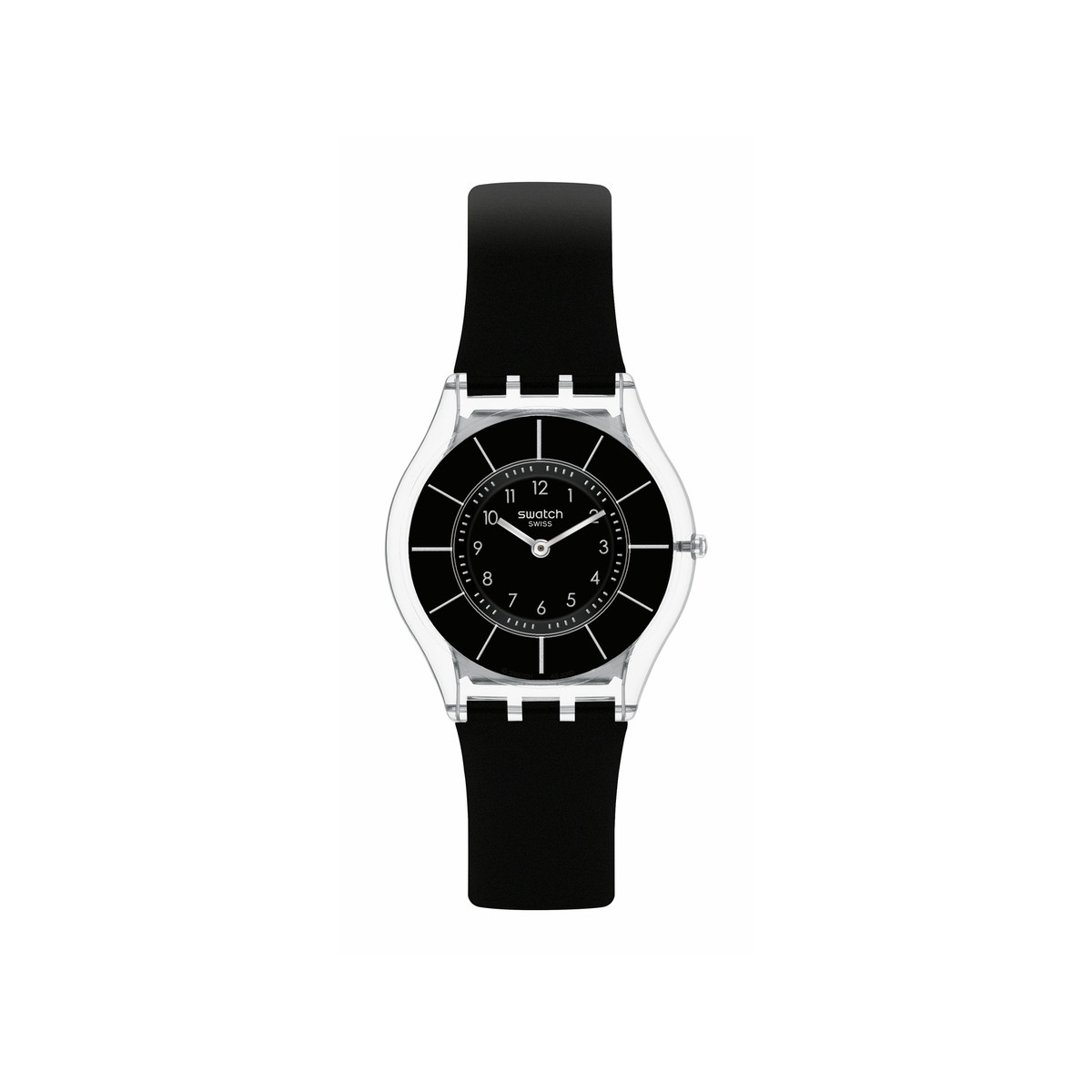 Montre SWATCH Skin classic biosourced Black classiness homme bracelet matériau biosourcé noir