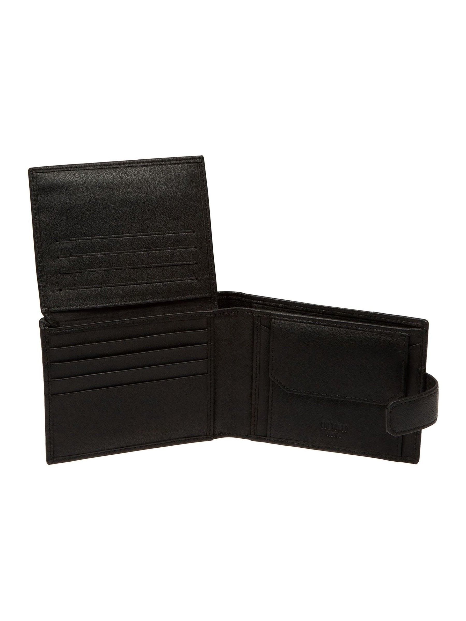 Zwart - Cultured London 'Max' Leather Wallet