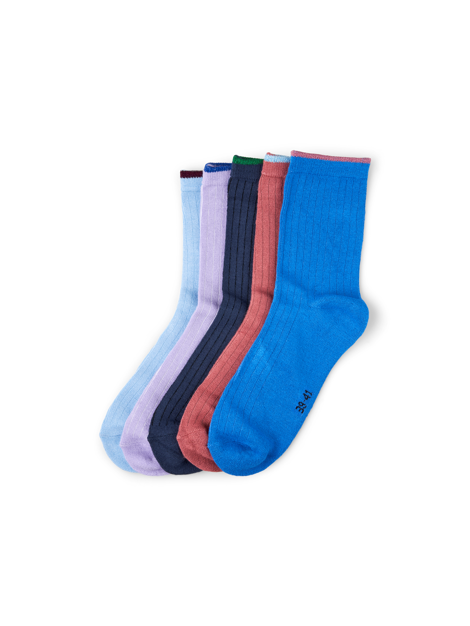 Strømper 5-pak 39/41 | Bambusviskose/polyester/elastan. | Multi