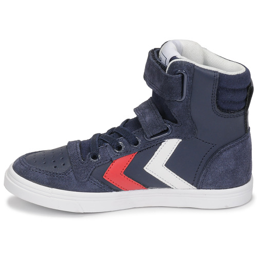 hummel - SLIMMER STADIL LEATHER HIGH JR - Bleu