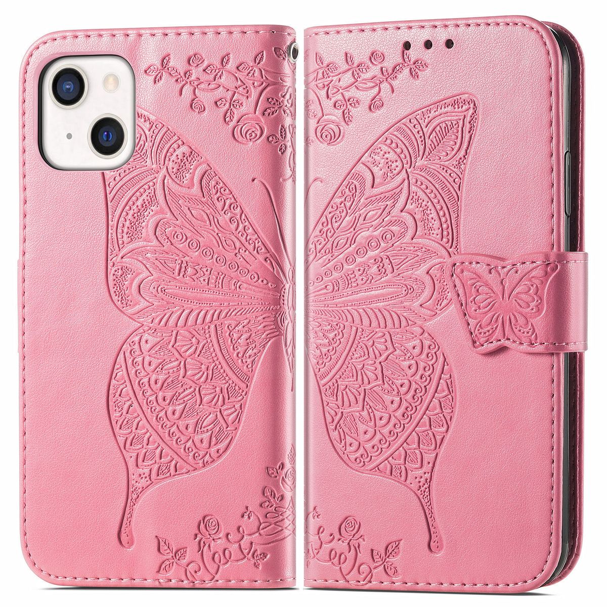 Hülle Handy Schutz für Apple iPhone 13 mini Case Cover Tasche Etuis Bumper Rosa