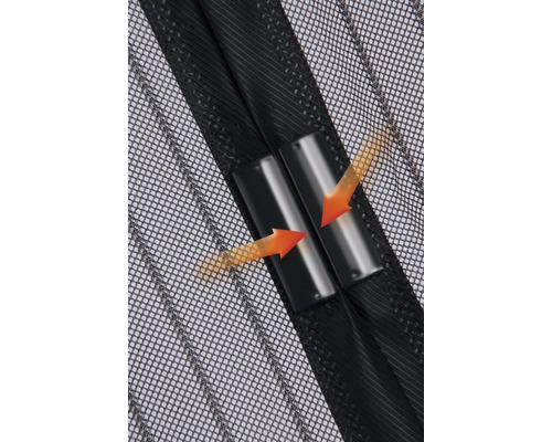 EASYmaxx Magic Click Vliegenhor, Magnetisch Insectenwerend Gordijn, Geen Boren Nodig, Zwart, 90x210 cm