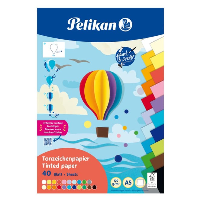 Tonpapier Block A5 - 40 Blatt