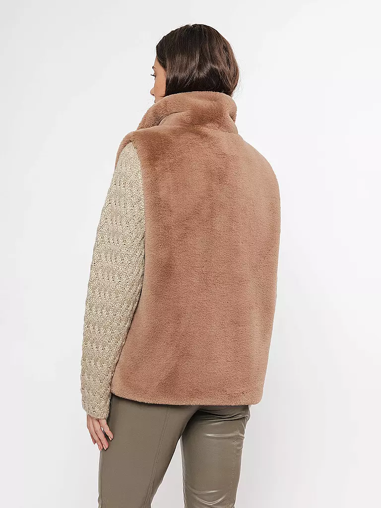 RINO&PELLE Gilet in Felloptik LISON camel