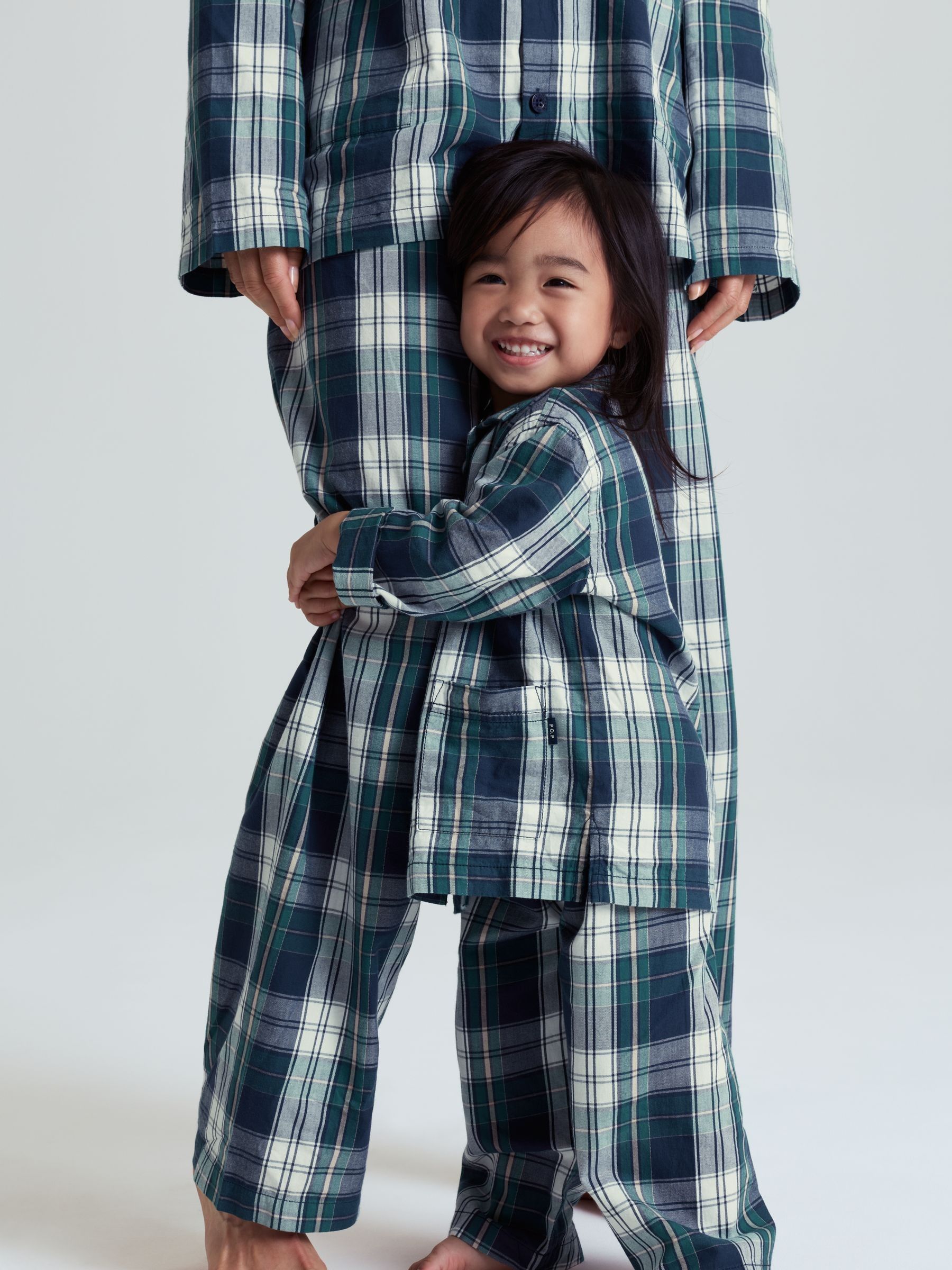 Polarn O. Pyret Cotton Checked Christmas Pyjamas