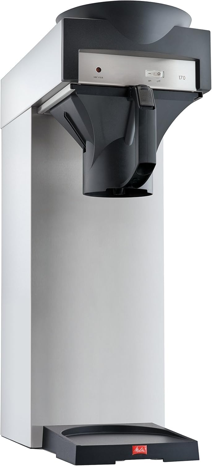 Melitta Filterkaffeemaschine für Isolierkannen, 170 MT, Edelstahl/Schwarz & Pump-Isolierkanne, 2,2 l, ca. 18 Tassen, Edelstahlkolben, Edelstahl, Silber/Schwarz