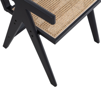 WOOOD eetkamerstoel Gunn rattan grenenhout met armleuning