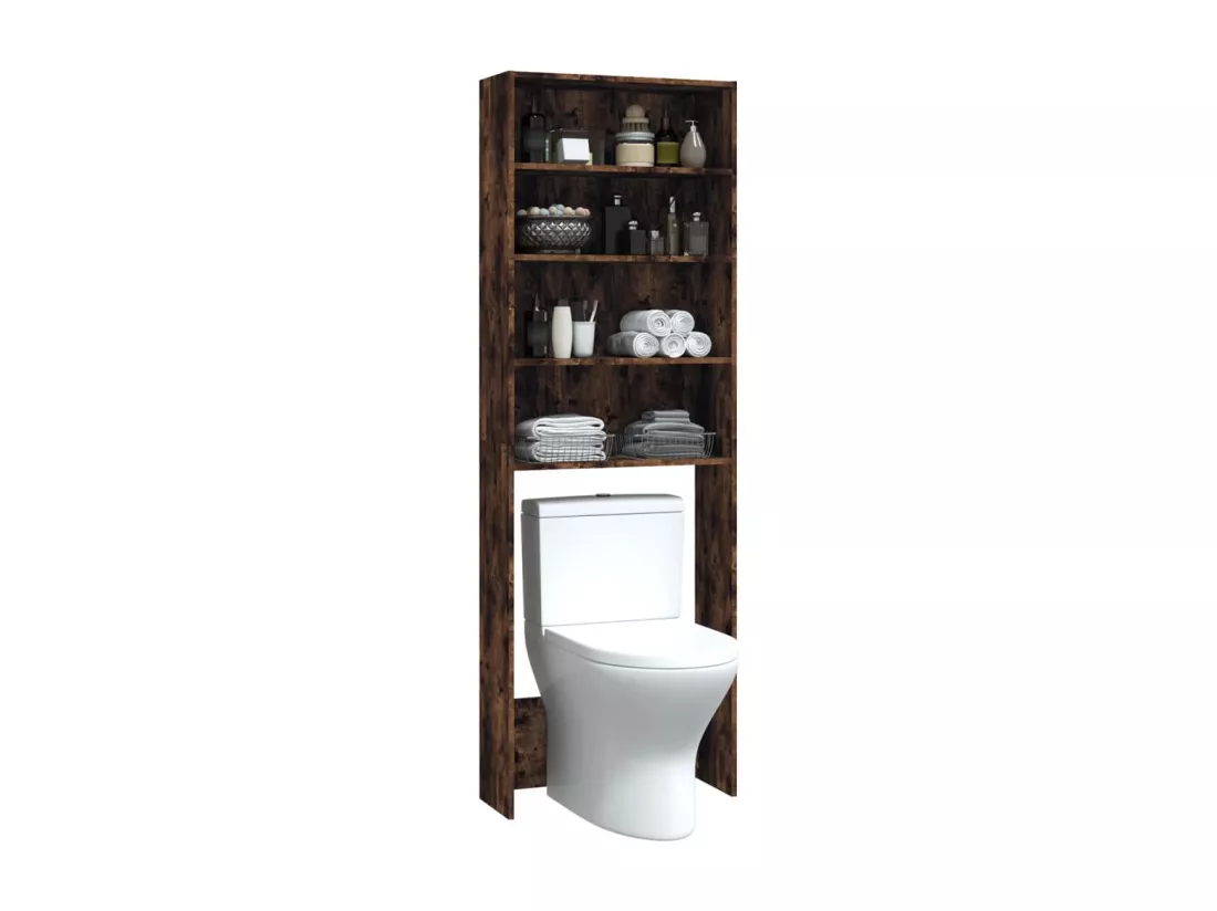 Meuble pour machine à laver Chêne fumé 64x24x190 cm