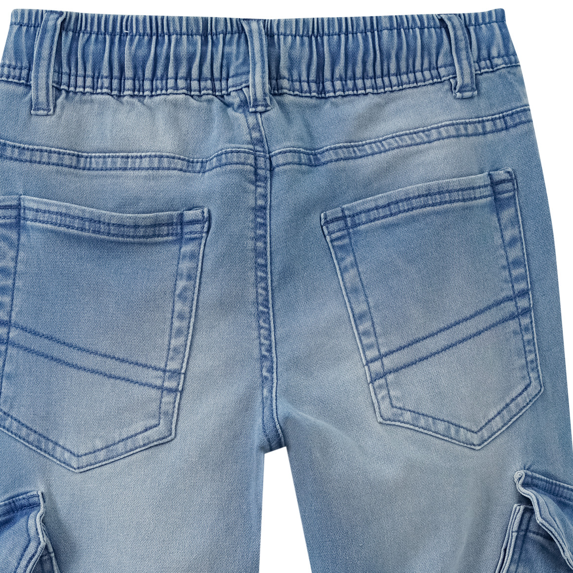Yigga Jungen Cargo-Jeans mit Elastikbund hellblau