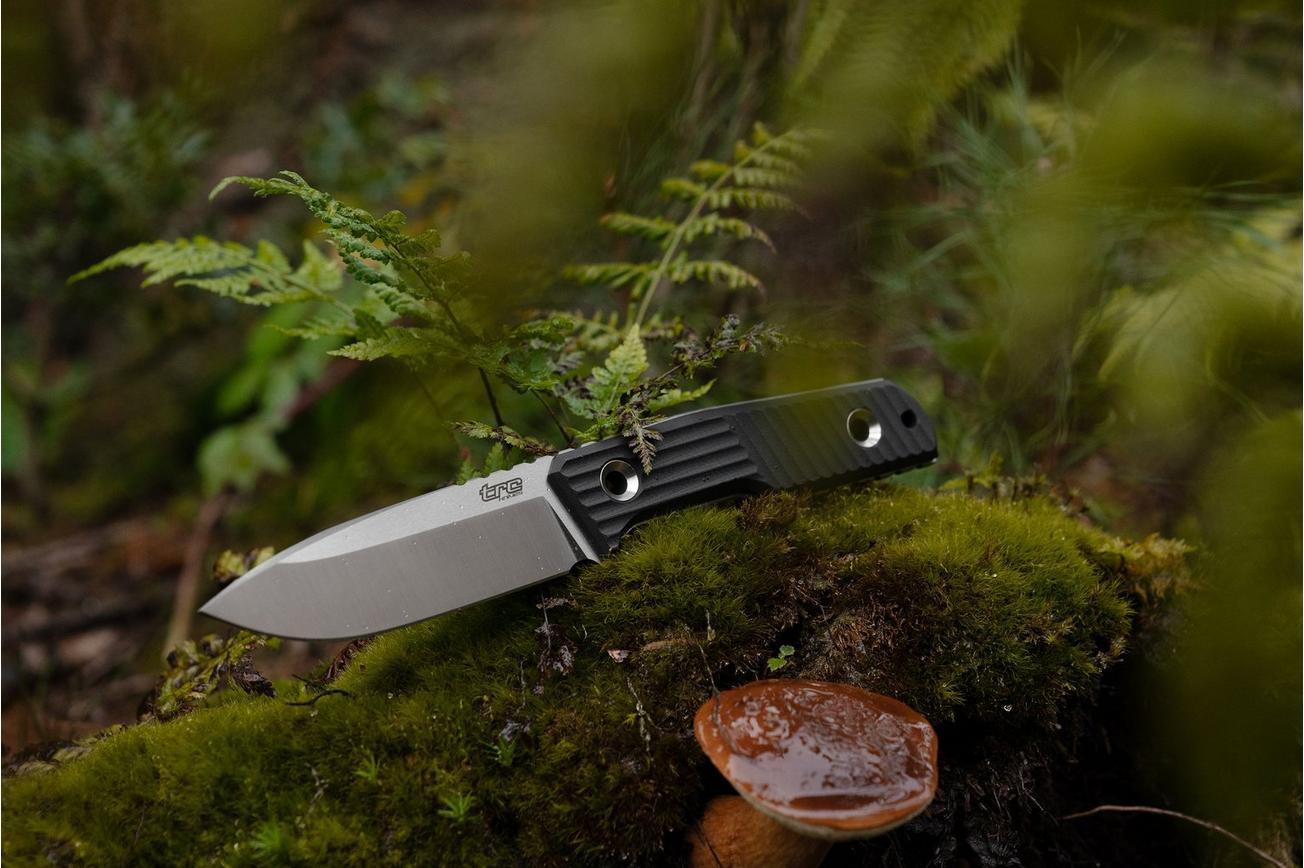 TRC Knives Urban Tactical, Elmax Satin, Black G10 survivalmes