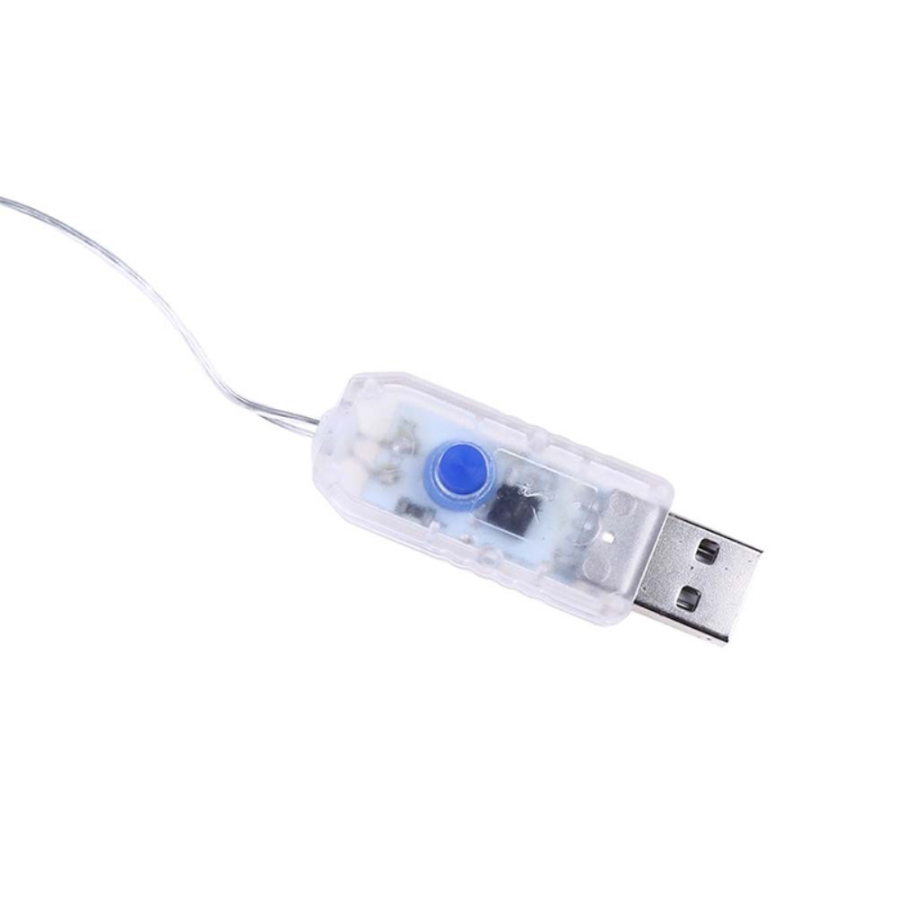 (3x2m) 200 LED's Deko USB Draht Lichterkette Vorhang Beleuchtung 8 Modi   Fernbedienung - Kaltweiss